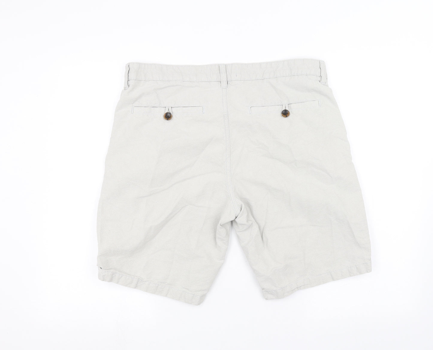 F&F Mens White   Chino Shorts Size 36 in