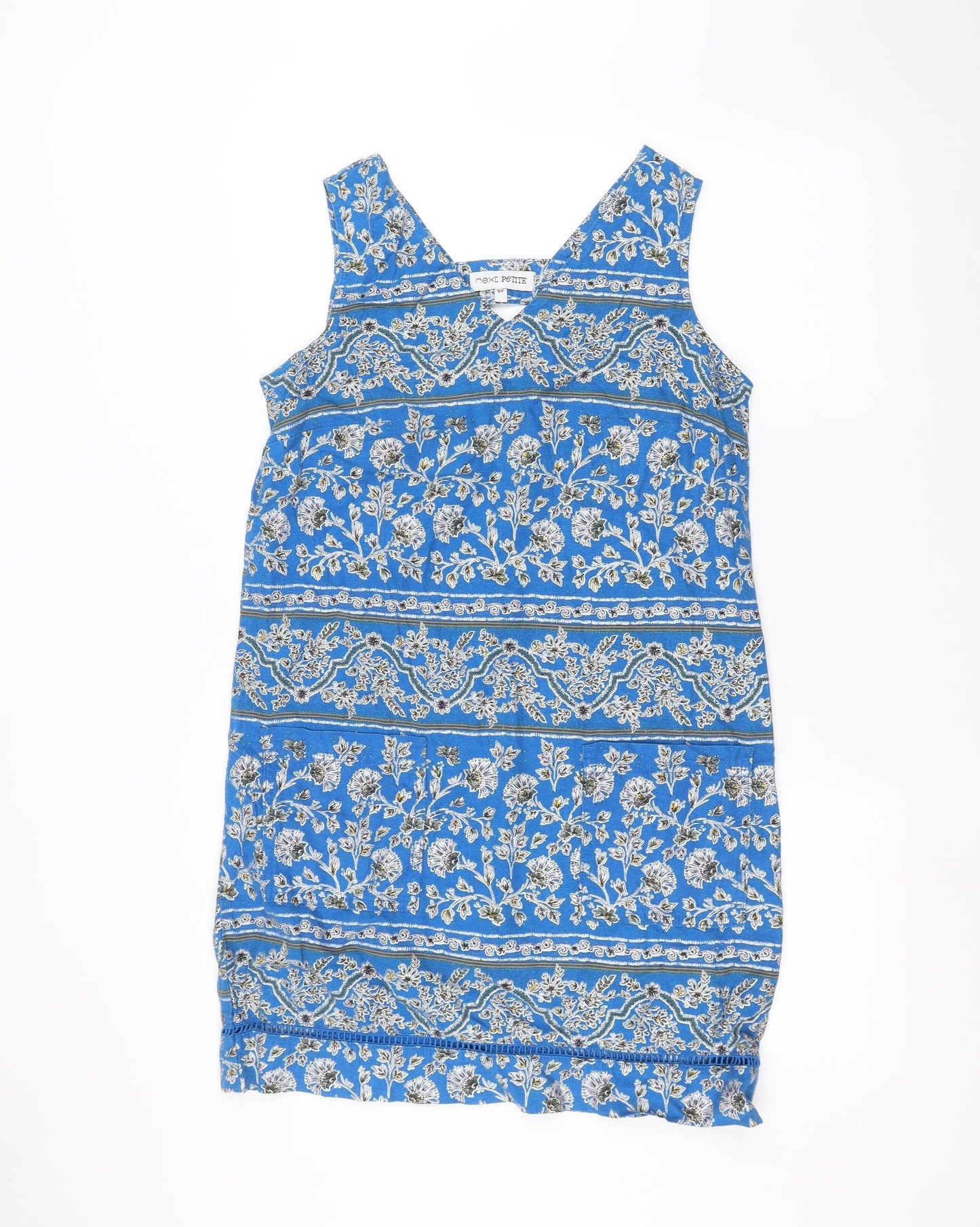 NEXT Womens Blue Floral  Basic T-Shirt Size 8