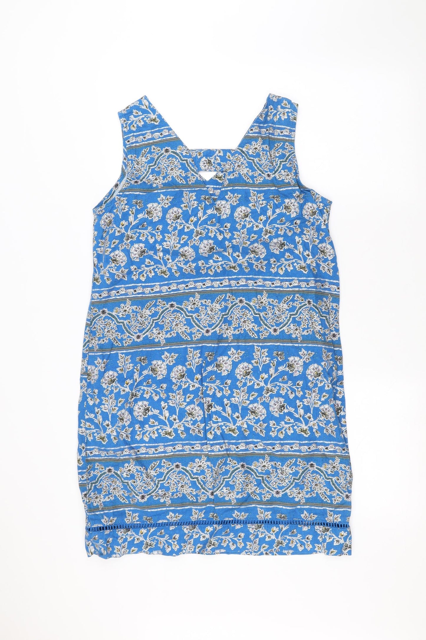 NEXT Womens Blue Floral  Basic T-Shirt Size 8