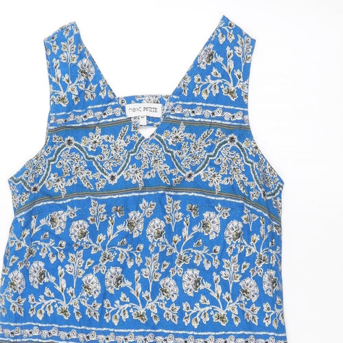 NEXT Womens Blue Floral  Basic T-Shirt Size 8