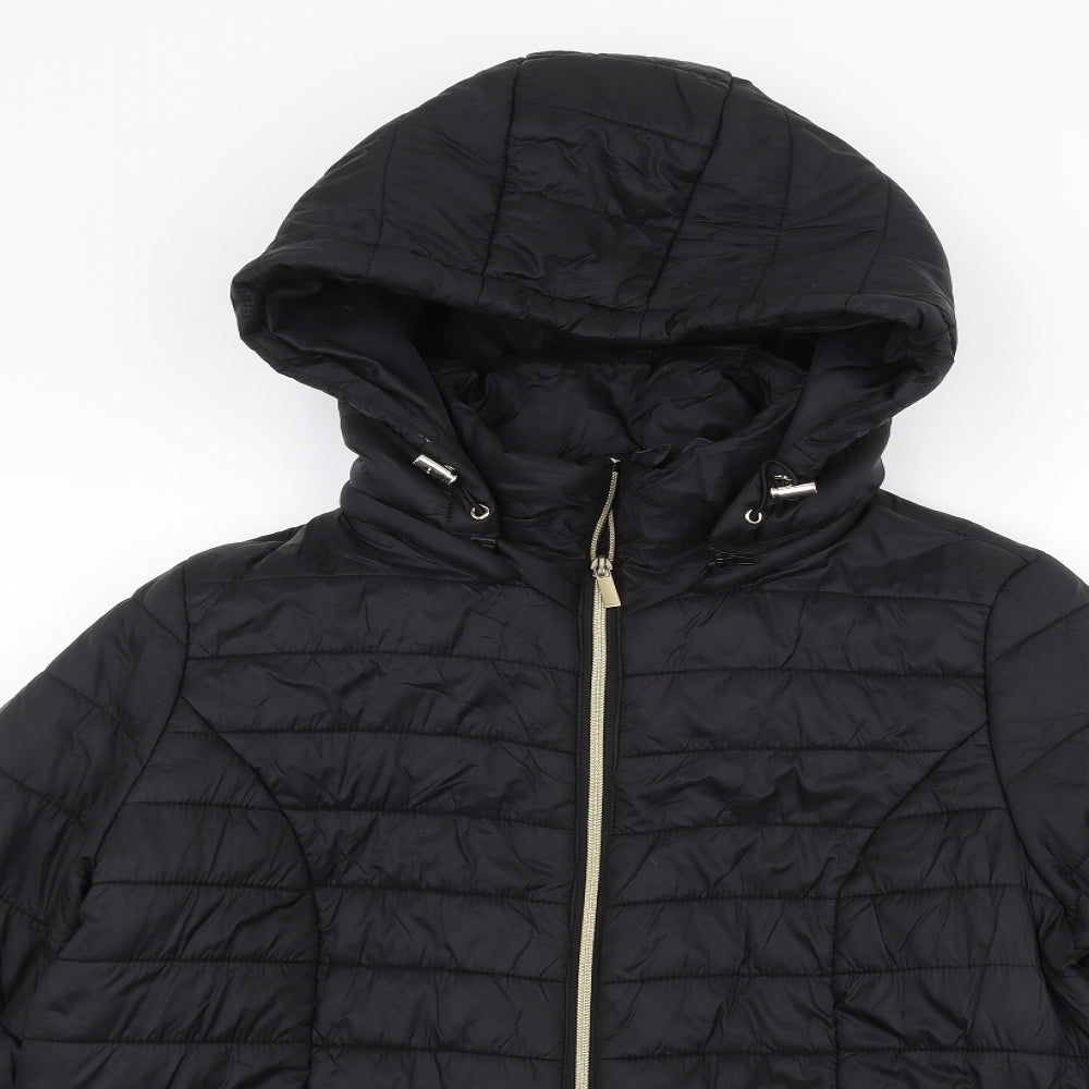 F&F Womens Black   Puffer Jacket Coat Size 16