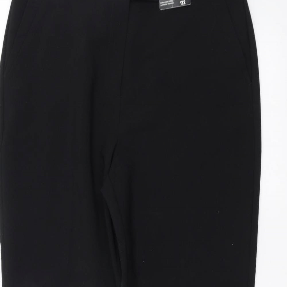F&F Womens Black   Trousers  Size 14 L26 in