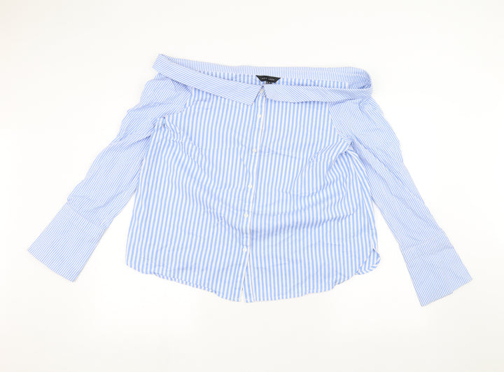 New Look Womens Blue   Basic Button-Up Size 16