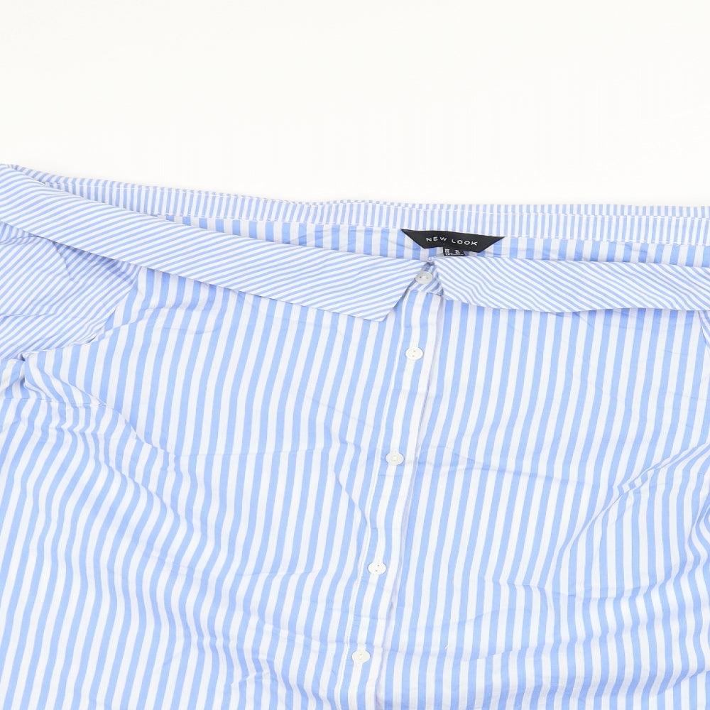 New Look Womens Blue   Basic Button-Up Size 16