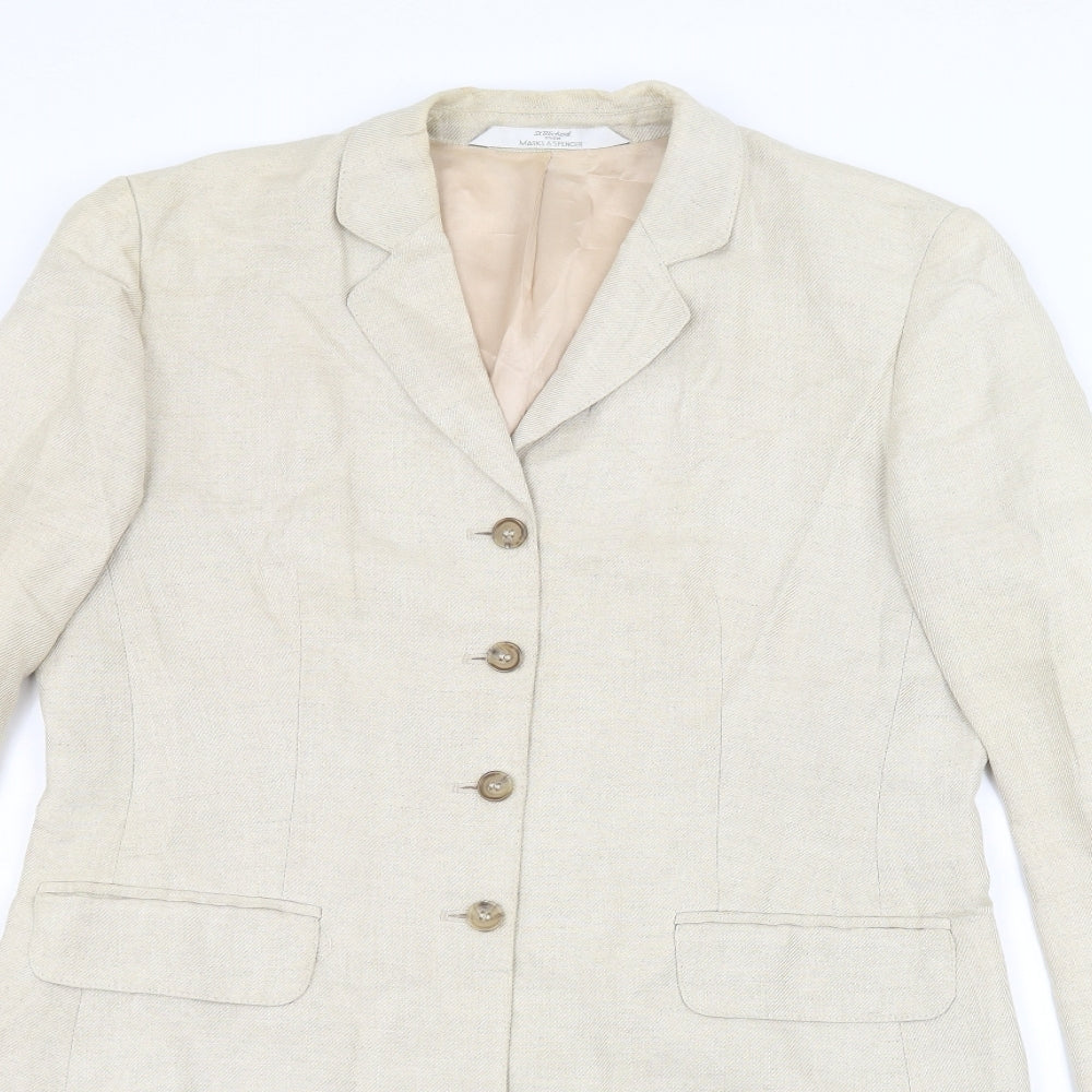 Marks and Spencer Womens Beige   Jacket  Size 12