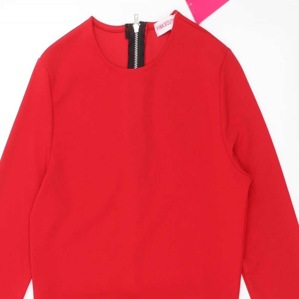 Pink Boutique Womens Red   Basic T-Shirt Size 12