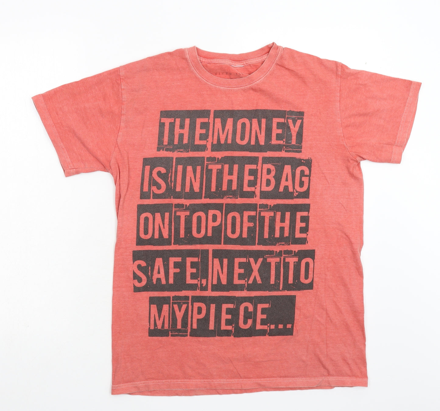 River Island Mens Red    T-Shirt Size M