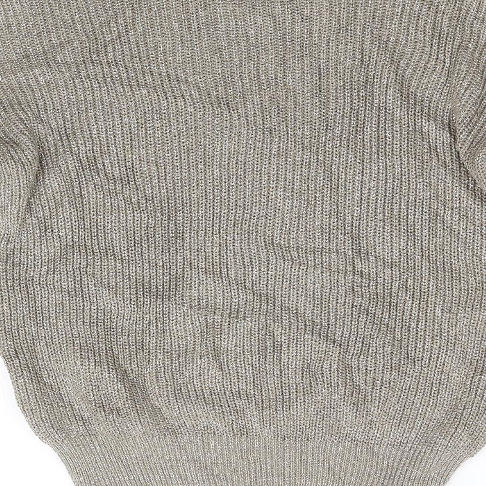Primark Womens Gold  Knit Pullover Jumper Size XS