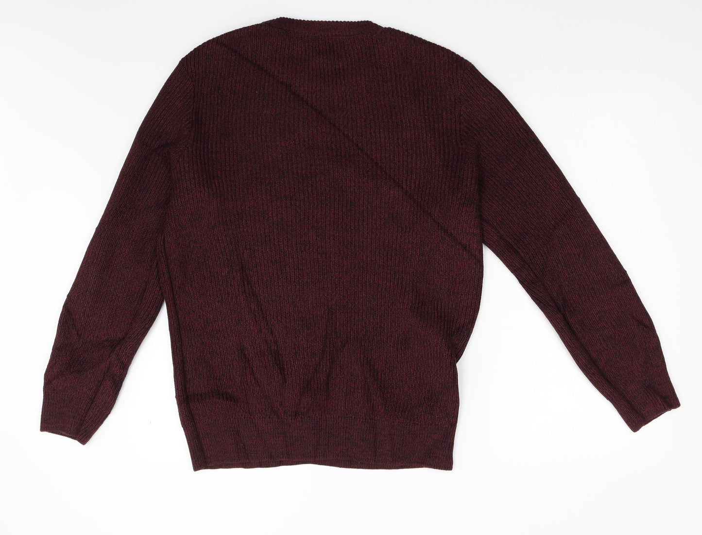 H&M Mens Red  Knit Pullover Jumper Size L