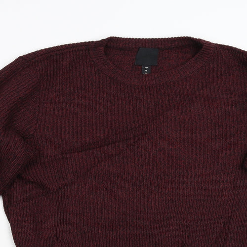 H&M Mens Red  Knit Pullover Jumper Size L