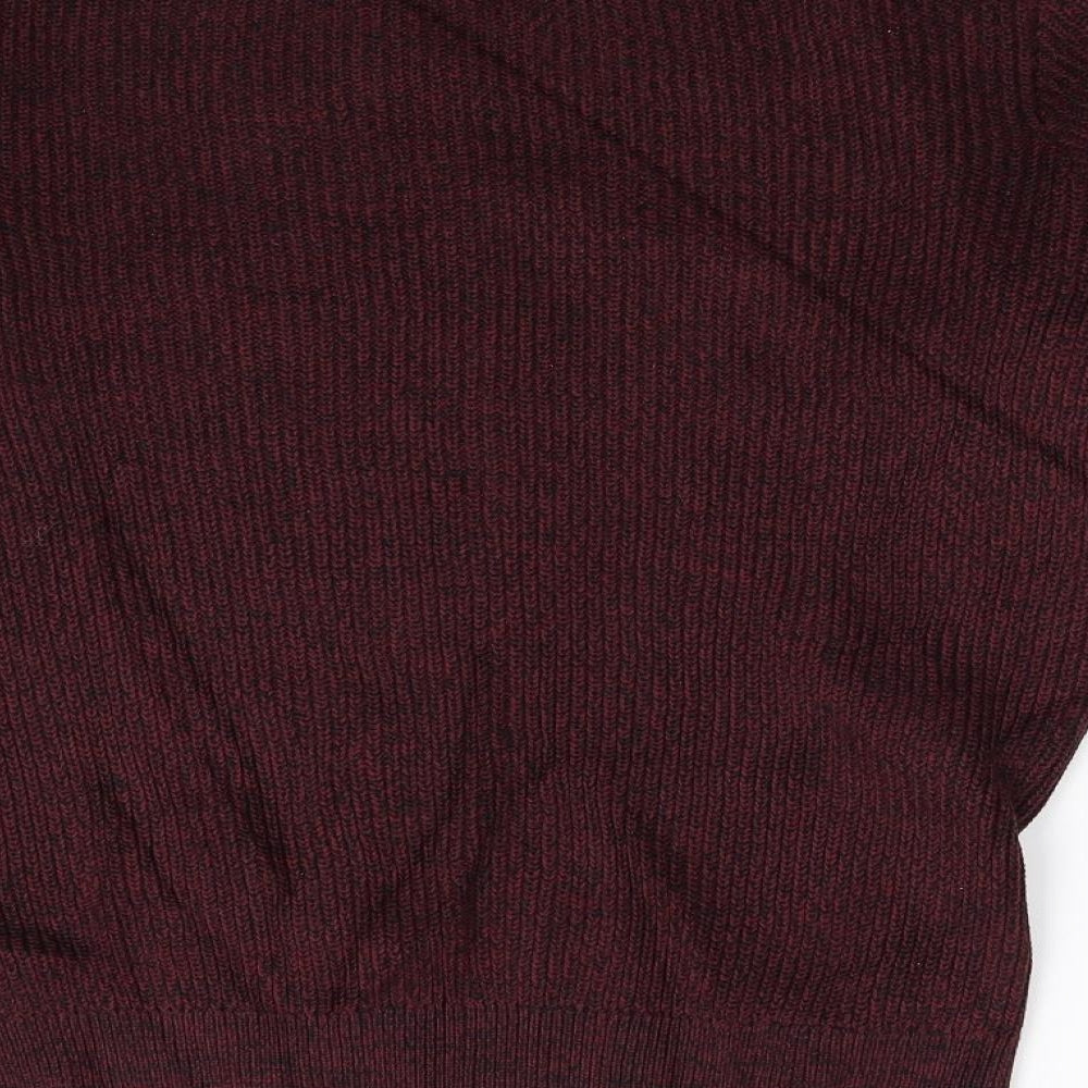 H&M Mens Red  Knit Pullover Jumper Size L