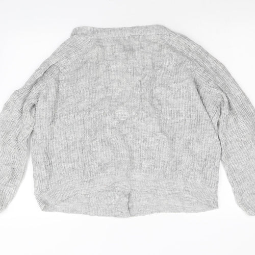 Papaya Womens Grey  Knit Cardigan Jumper Size M