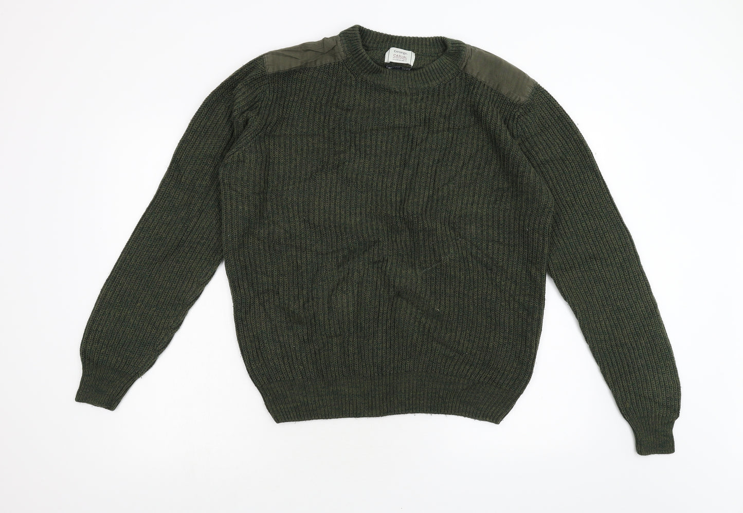 George Mens Green  Knit Pullover Jumper Size L