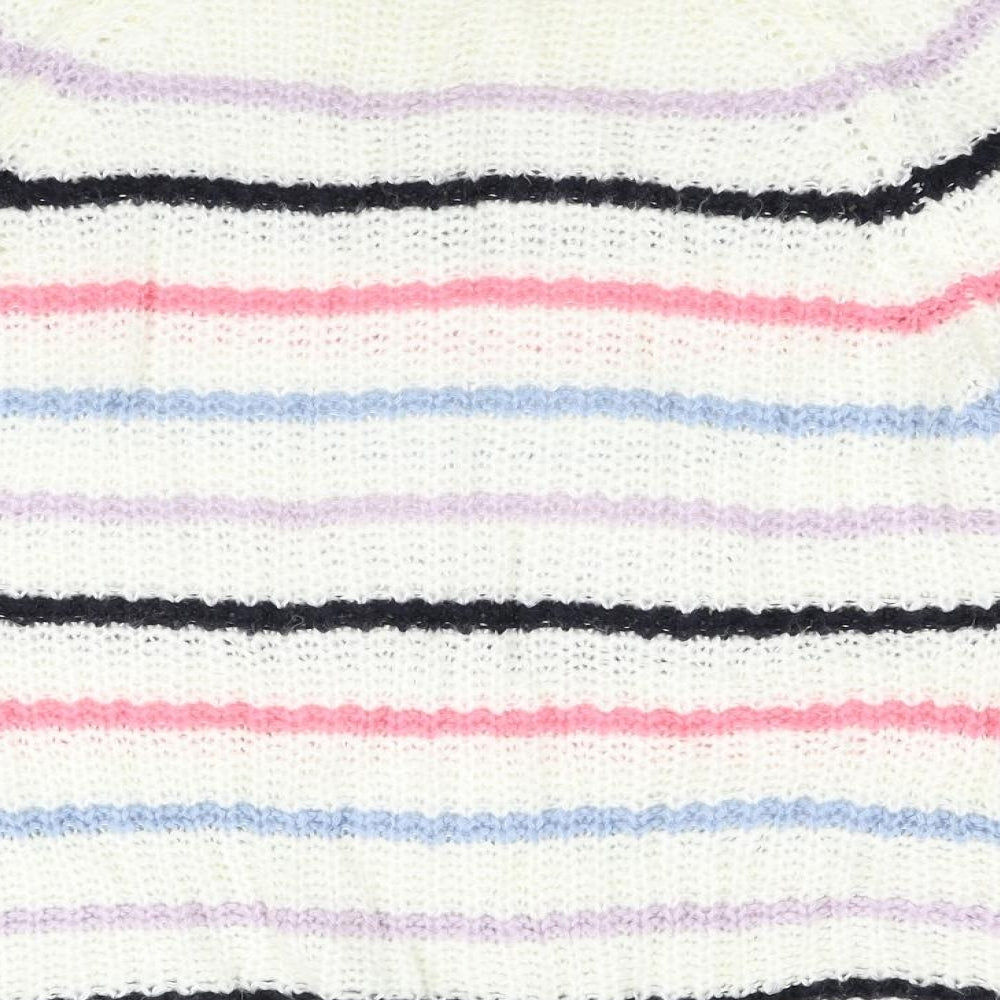 George Womens Multicoloured Striped Knit Pullover Jumper Size L