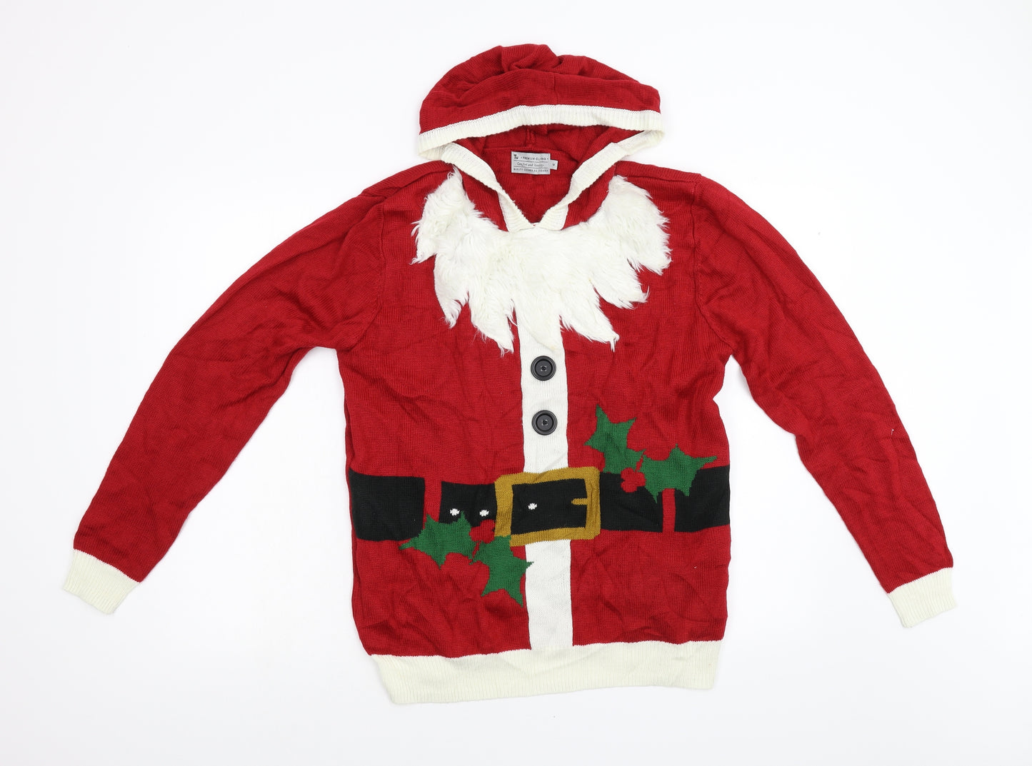 TU Mens Red  Knit Pullover Jumper Size M  - Santa Claus