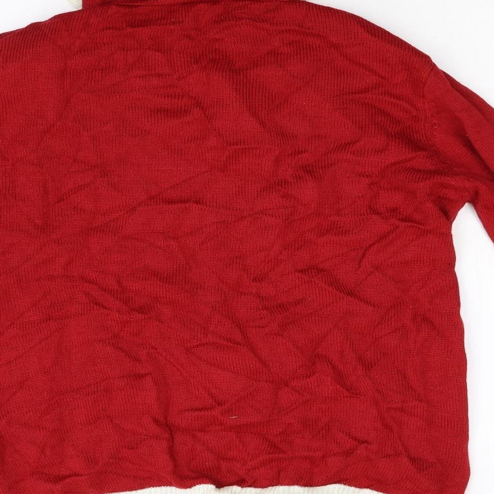 TU Mens Red  Knit Pullover Jumper Size M  - Santa Claus
