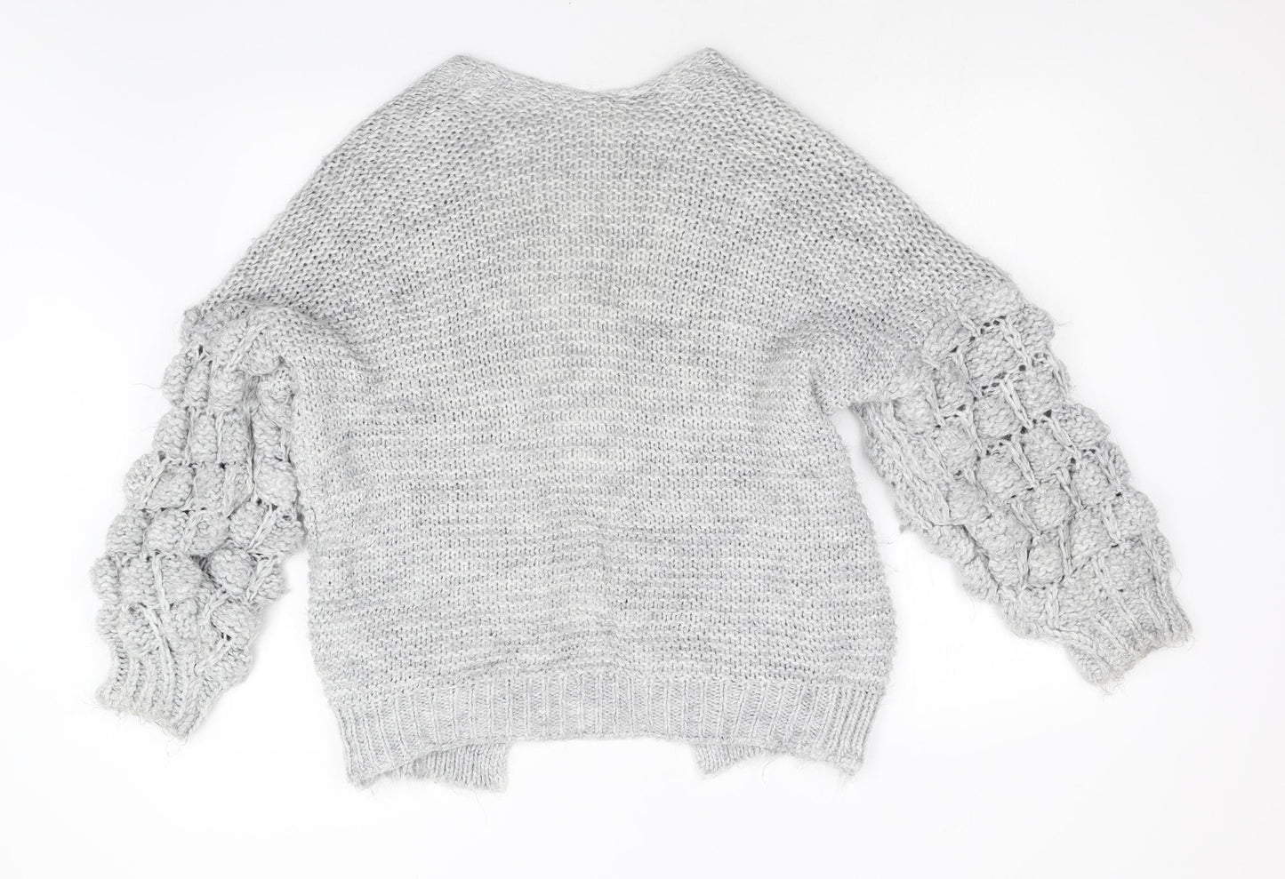 Preworn Womens Grey  Knit Cardigan Jumper Size M