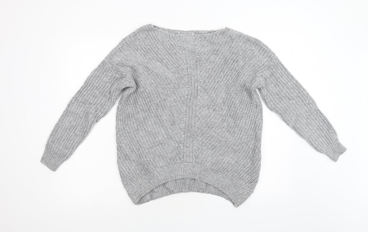 TU Womens Grey  Knit Cardigan Jumper Size 8