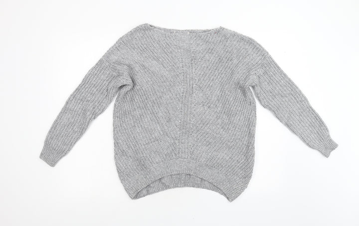 TU Womens Grey  Knit Cardigan Jumper Size 8