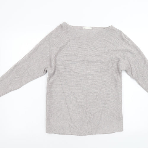 H&M Womens Beige  Knit Pullover Jumper Size XS