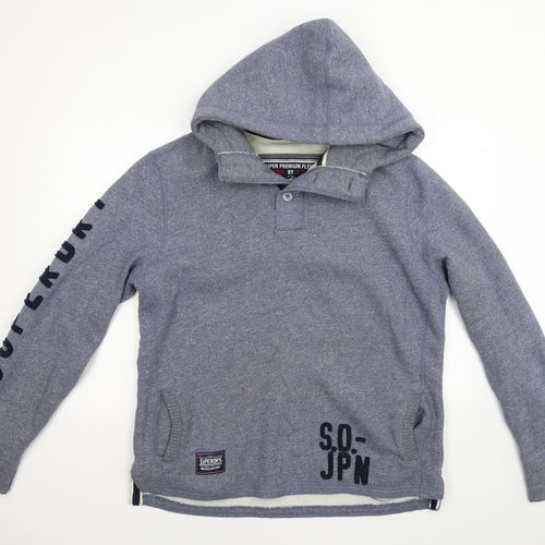 Superdry Mens Blue   Pullover Hoodie Size 2XL