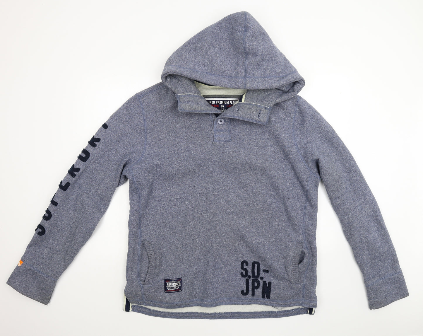 Superdry Mens Blue   Pullover Hoodie Size 2XL