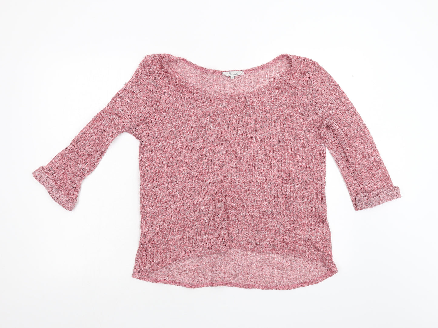 Peacock's Womens Red  Knit Pullover Jumper Size 14
