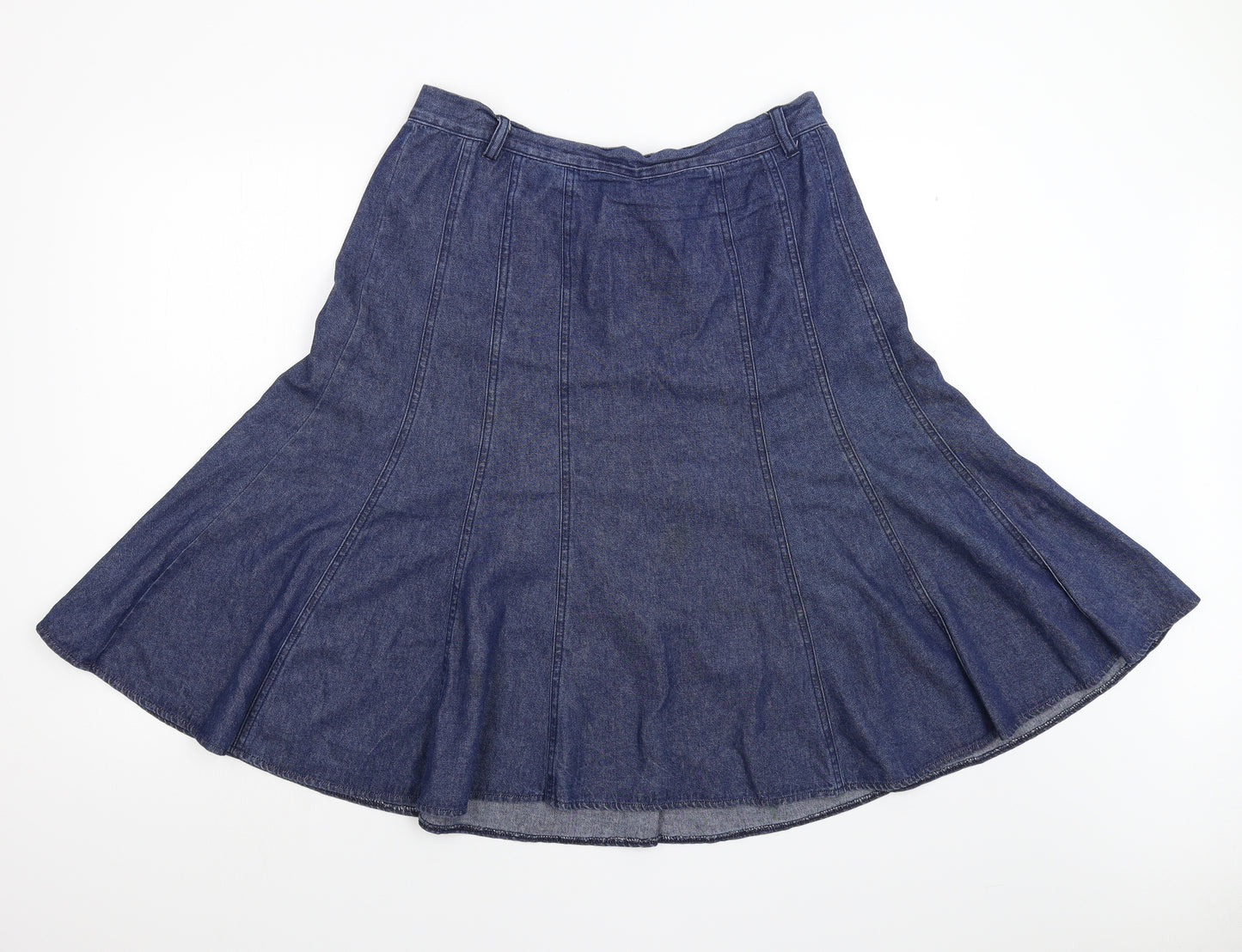 M&S Womens Blue   Flare Skirt Size 14