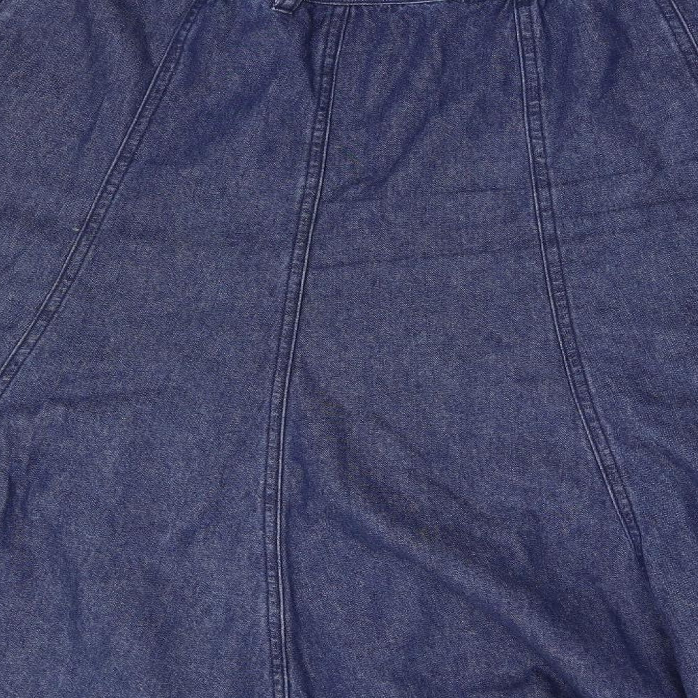 M&S Womens Blue   Flare Skirt Size 14