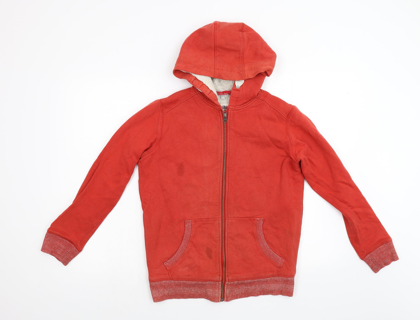M&S Boys Orange   Full Zip Hoodie Size 11-12 Years