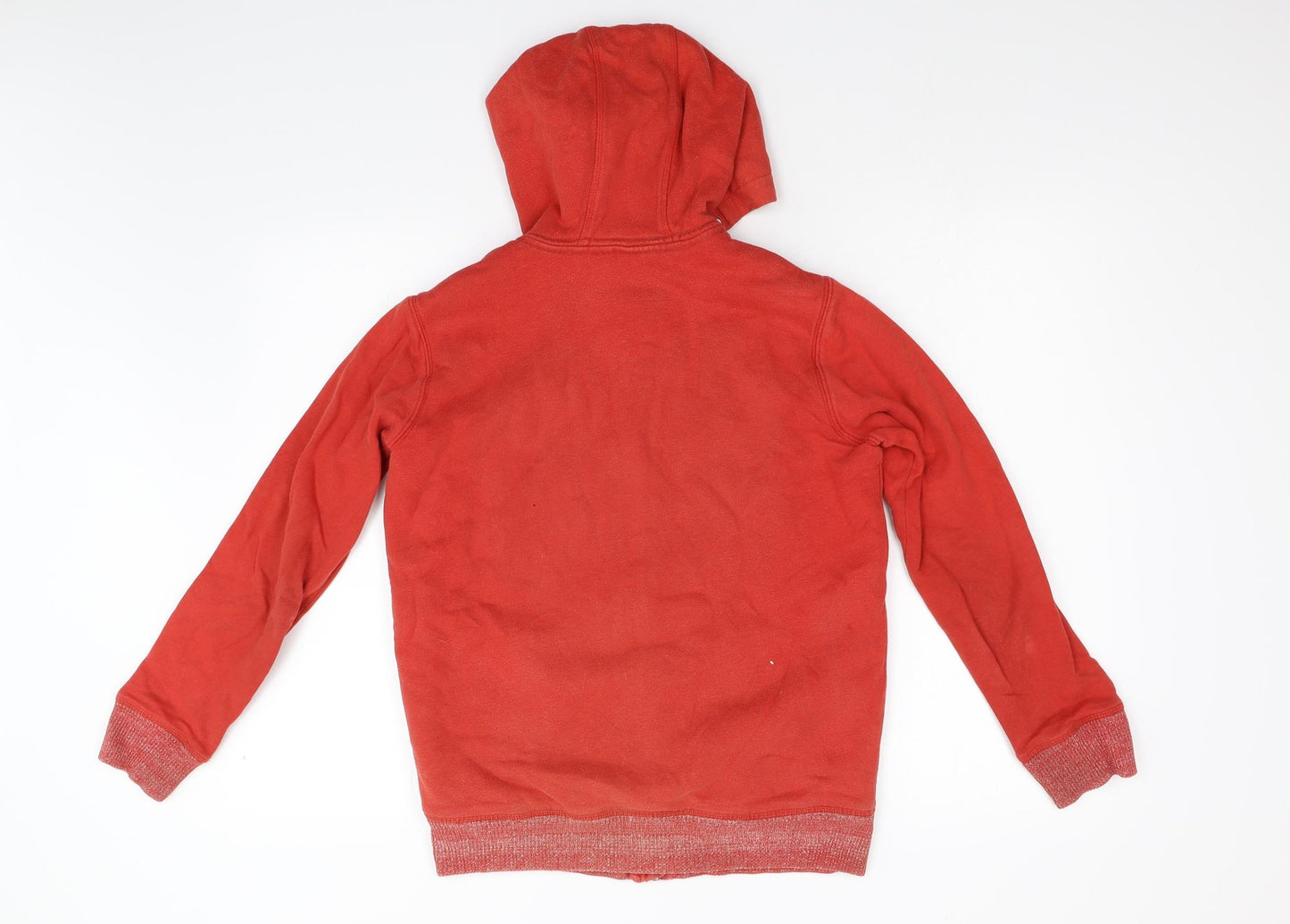 M&S Boys Orange   Full Zip Hoodie Size 11-12 Years