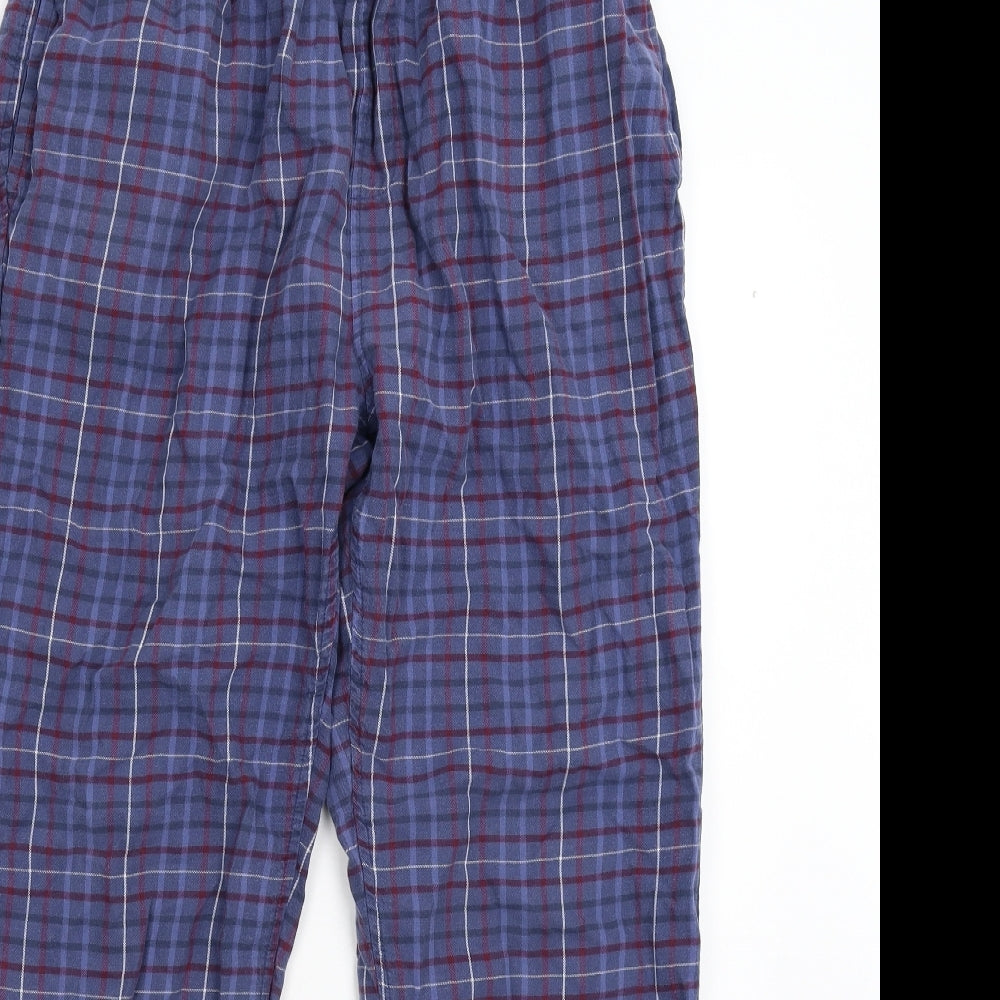 Racing Green Mens Blue Check   Pyjama Pants Size L