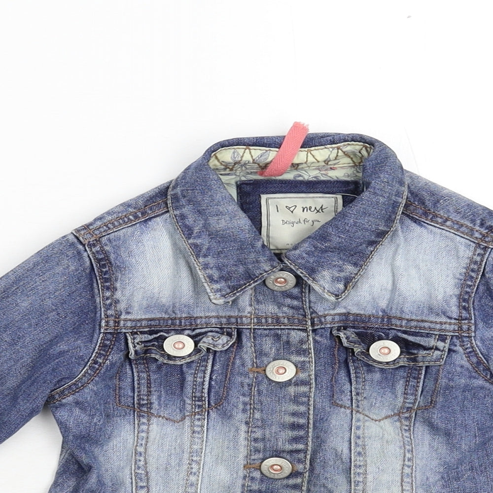 NEXT Girls Blue  Denim Jacket  Size 5-6 Years