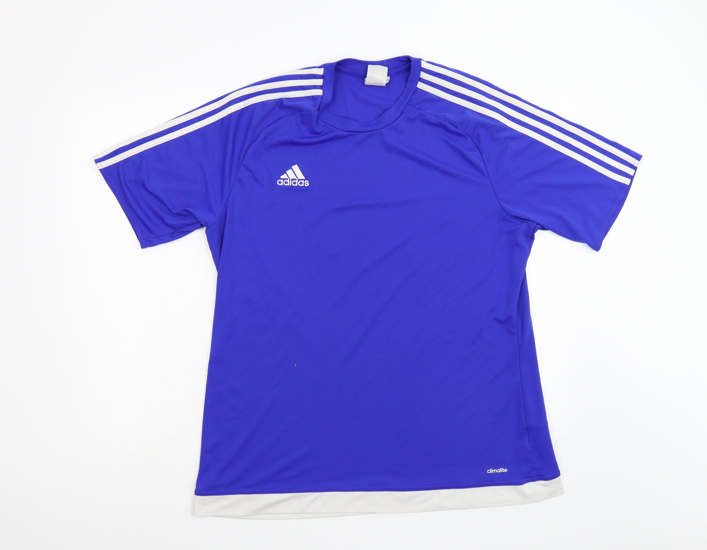 adidas Mens Blue Striped  Basic T-Shirt Size XL