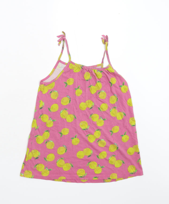 H&M Girls Pink   Basic Tank Size 8-9 Years  - Lemons