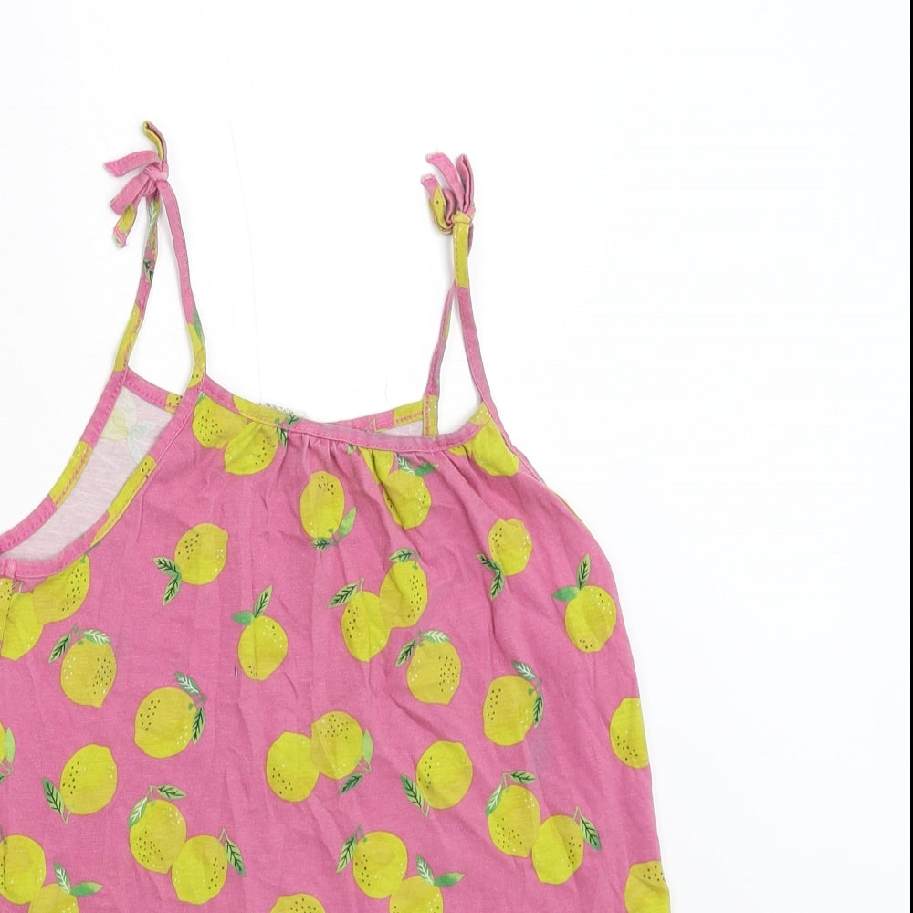 H&M Girls Pink   Basic Tank Size 8-9 Years  - Lemons