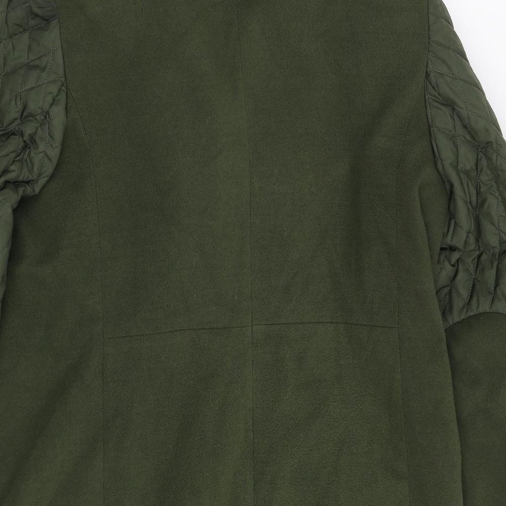 M&S Womens Green   Overcoat Coat Size 18
