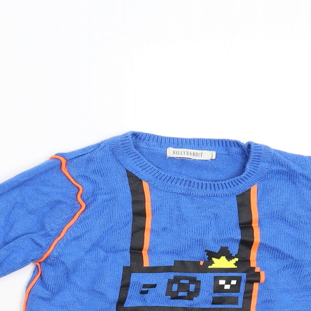 Billy Bandit Boys Blue   Pullover Jumper Size 3 Years