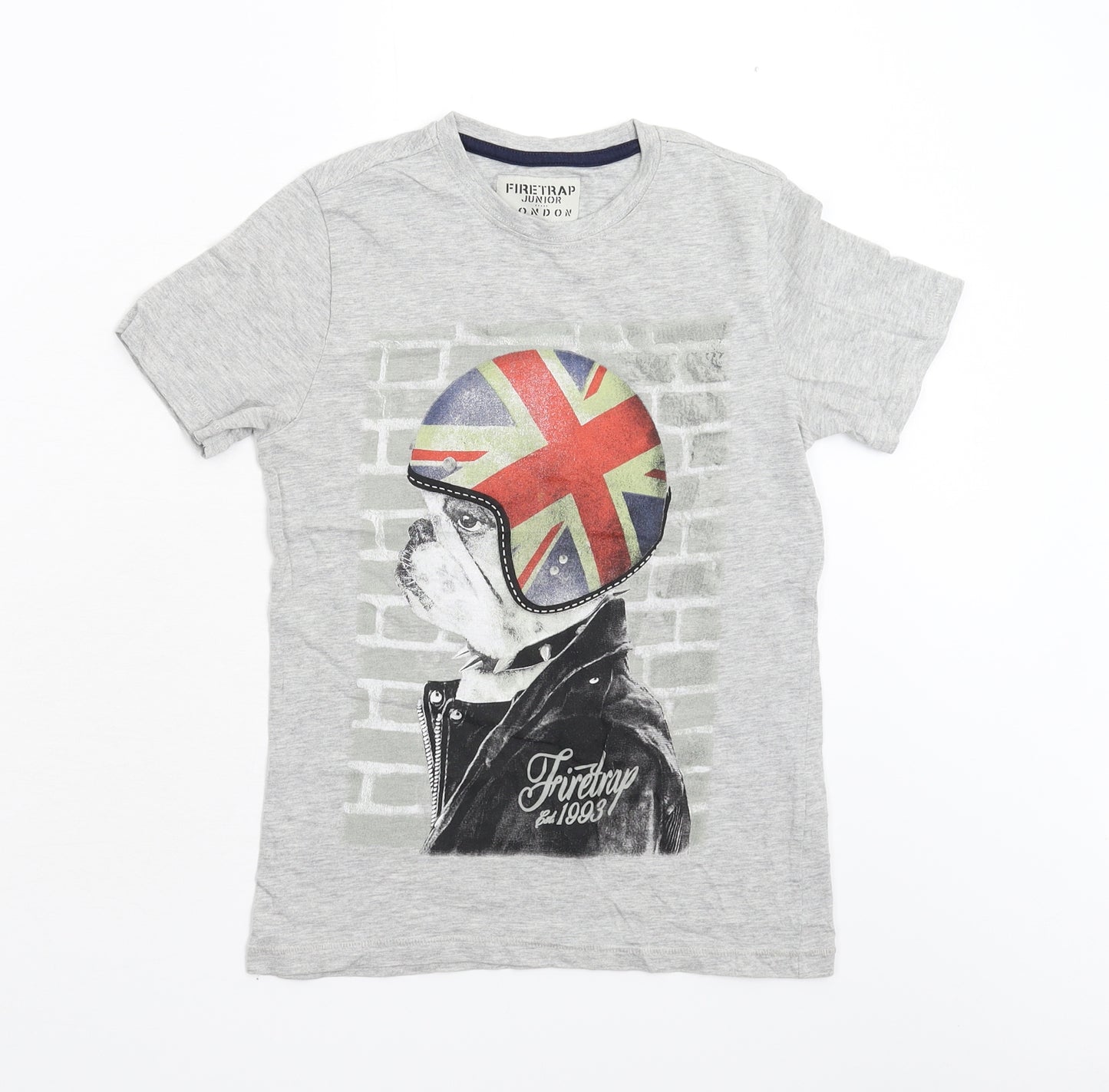 Firetrap Boys Grey   Basic T-Shirt Size 10-11 Years