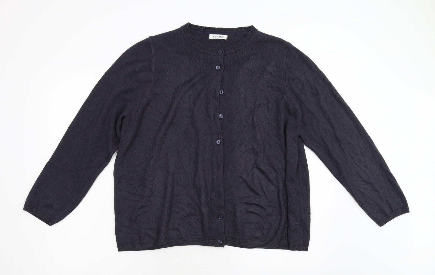 M&S Womens Blue  Knit Cardigan Jumper Size 24