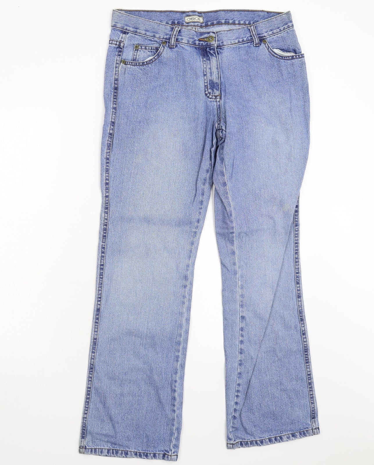 Cherokee Womens Blue  Denim Straight Jeans Size 14 L30 in