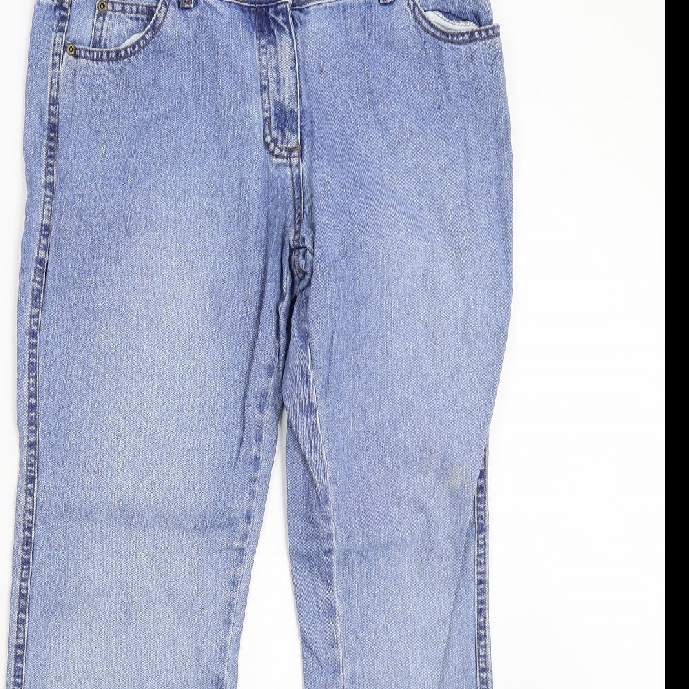 Cherokee Womens Blue  Denim Straight Jeans Size 14 L30 in