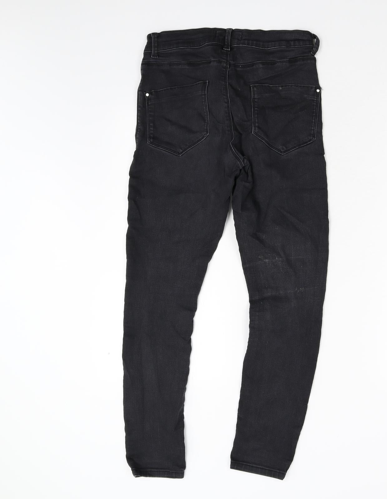 Dorothy Perkins Womens Black  Denim Skinny Jeans Size 10 L26 in