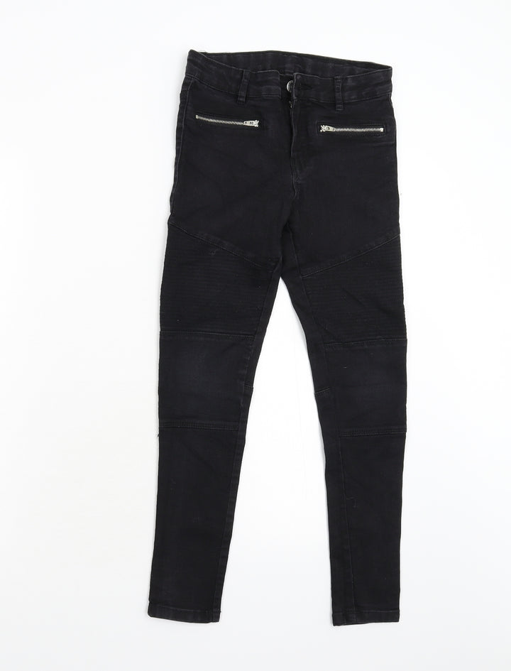 Destination Girls Black Denim Skinny Jeans Size 11 Years