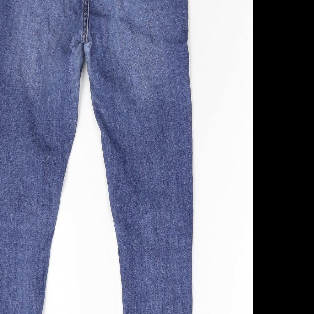 Primark Womens Blue  Denim Tapered Jeans Size 10 L25 in