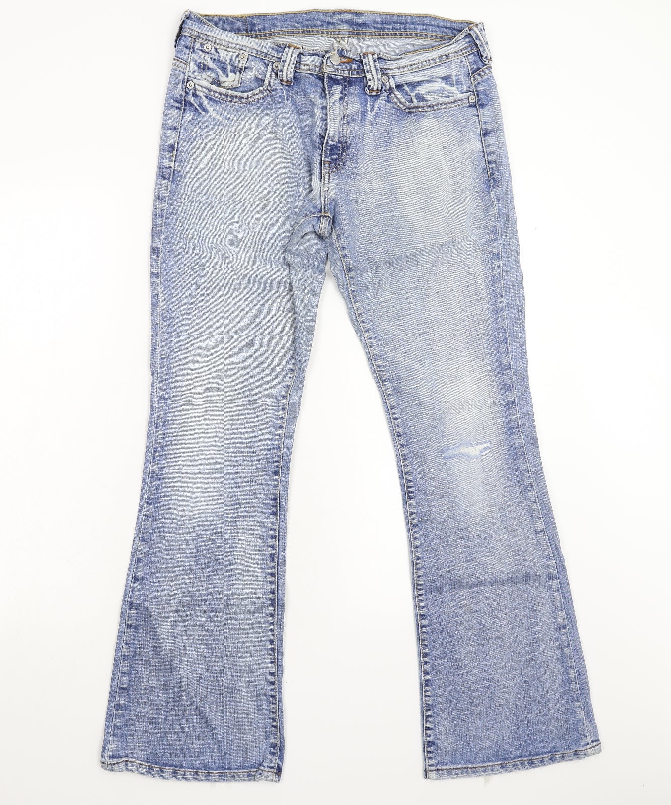 Levi's Womens Blue  Denim Bootcut Jeans Size 14 L30 in