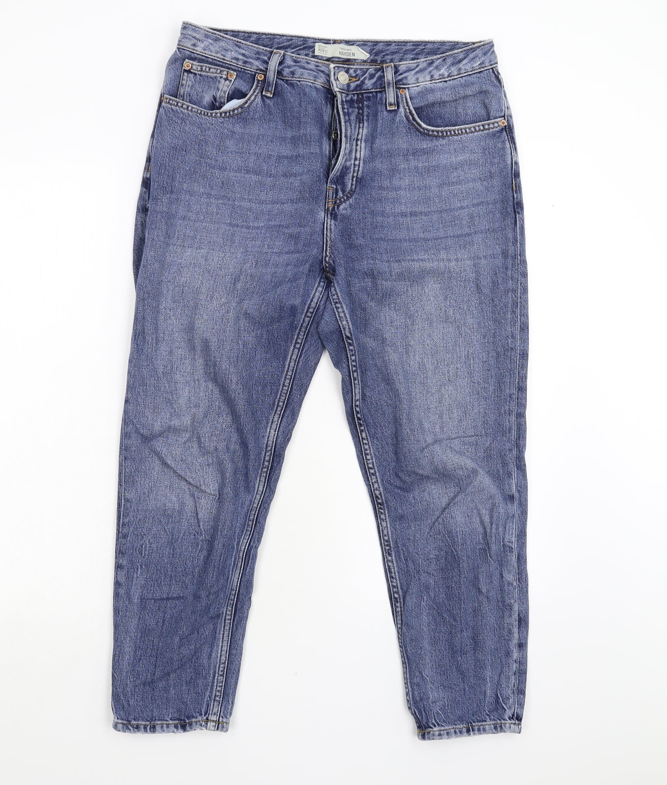 Topshop Mens Blue  Denim Tapered Jeans Size 28 L30 in