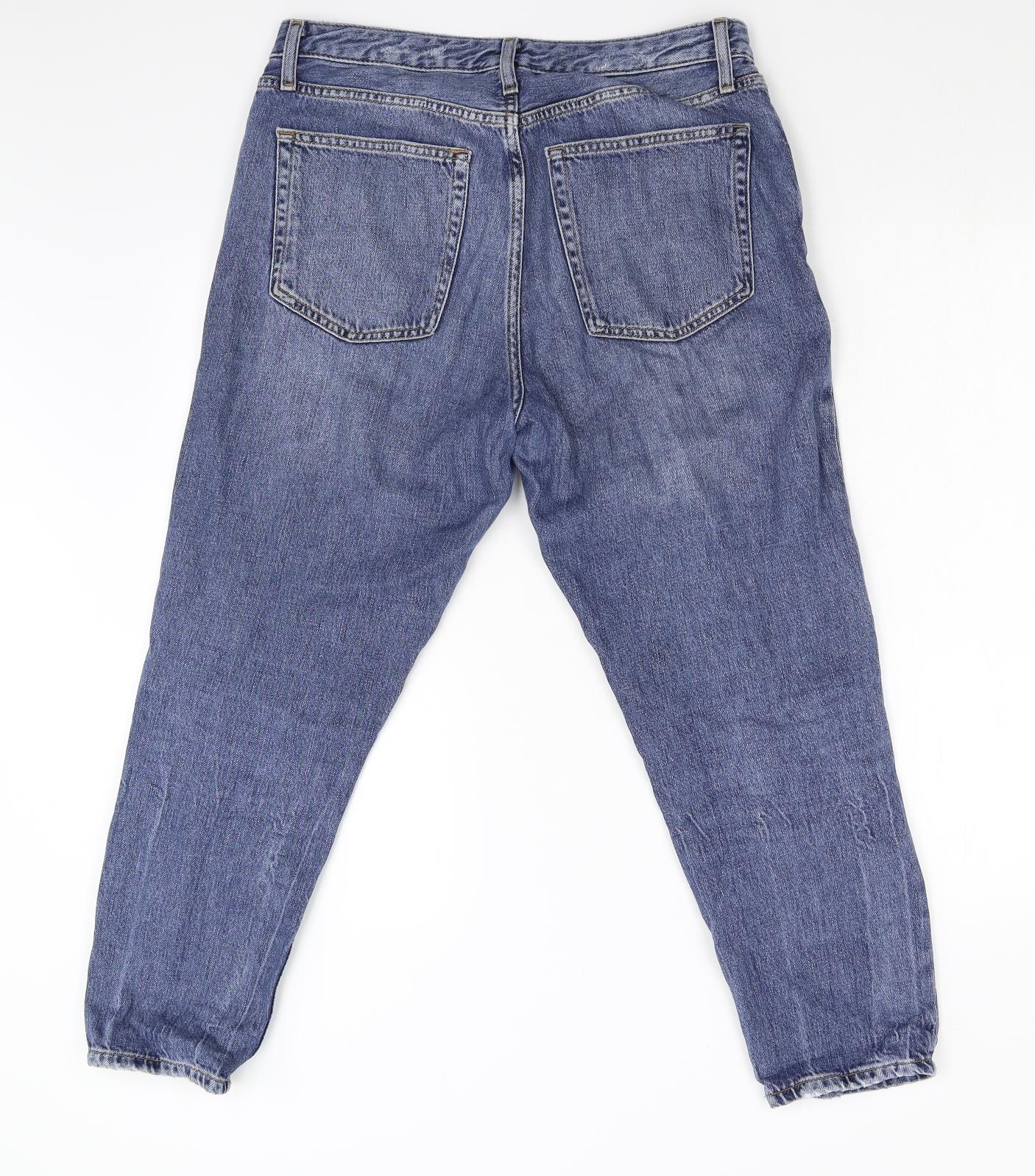 Topshop Mens Blue  Denim Tapered Jeans Size 28 L30 in