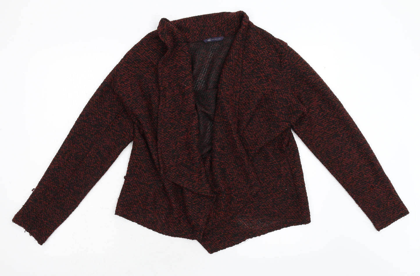 M&S Womens Red   Cardigan Jumper Size 16
