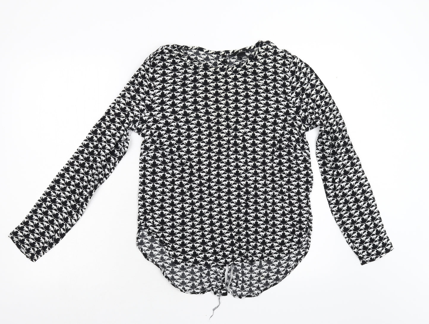 H&M Womens Multicoloured Animal Print  Basic Blouse Size 12